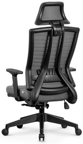 Ello ergonomikus szövet irodai forgószék deréktámasszal, fejtámasszal
