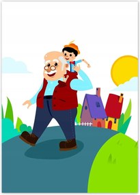 Poszterek 50x70 Fa játékbaba orral