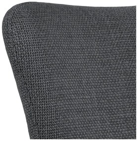 Sötétszürke kárpitozott karfás étkezőfotel szett 2 db-os Laura – Actona