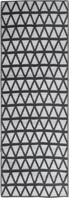 vidaXL kültéri szőnyeg ARAKIL fekete 80x250 cm PP