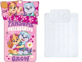 Mancs Őrjárat Pawsome gyerek, ovis ágyneműhuzat és paplan/párna szett 100x135 cm 40x60 cm