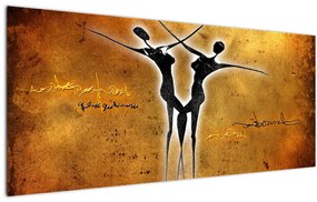 Festmény képe egy táncoló párról (120x50 cm)