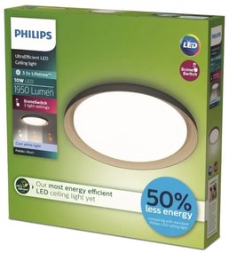 Philips - LED Dimmelhető mennyezeti lámpa PEBBLO LED/10W/230V 4000K fekete