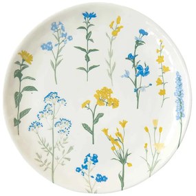 Porcelán desszertes tányér Mille fleurs Yellow