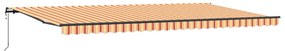 Automatikus Behúzható Napernyő Sárga és Narancs 600x300 cm