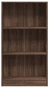 barna tölgy színű szerelt fa könyvszekrény 60 x 24 x 109 cm