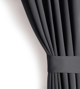 Sötétszürke sötétítő termo függöny 140x245 cm Pleat – Restilo