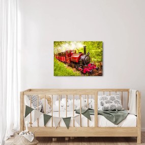 Egy gőzvonat képe (70x50 cm)