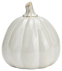 Porcelán sütőtök dekoráció PUMPKIN WHITE 12x13 cm fehér