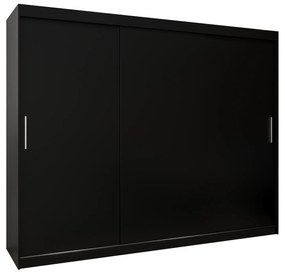 Ruhásszekrény 250 cm Toki (matt fekete + matt fekete). 1064864
