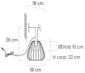 Klausen 101021 - Fali lámpa MEMORY 1xG9/4W/230V fehér/barna