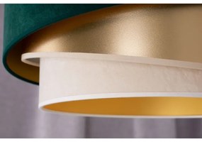 Duolla - Felületre szerelhető csillár KOBO 1xE27/15W/230V átm. 45 cm zöld/arany/krémes