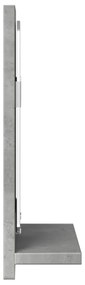 betonszürke szerelt fa tükrös fürdőszobaszekrény 40x11x37 cm