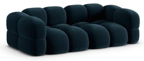 Sötétkék bársony kanapé 250 cm Loretto – Cosmopolitan Design