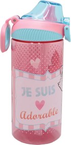 Disney Marie Adorable műanyag szívószálas kulacs akasztóval 450 ml