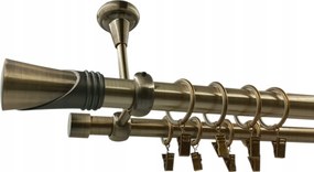 Mennyezeti Függönykarnis 25+19mm Arany Antik 360 Vega