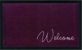 Lábtörlő csúszásgátló 45x75cm, Welcome lila szín