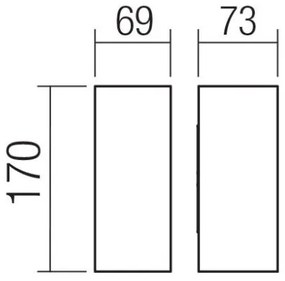 Redo 90636 - LED Kültéri lámpa SONNY 2xLED/5W/230V 2200/4000K IP54 antracit