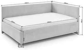 Bézs ágyneműtartós sarok gyerekágy 120x200 cm Cool – Meise Möbel