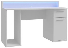 IVAR íróasztal háttérvilágítással, fehér