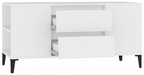 fehér szerelt fa TV-szekrény 102x44,5x50 cm