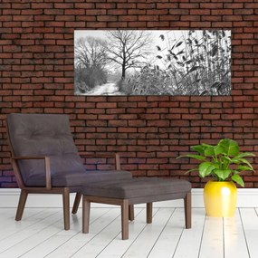 Kép - Mezők télen (120x50 cm)