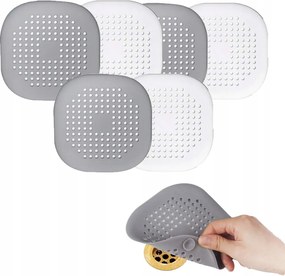 6x Mosogató szűrő Mosdókagyló Szilikon Lefolyó Szűrő Tapadókorongokkal