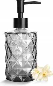 Szappanadagoló 330 ml átlátszó fekete szappanadagoló fürdőszobába