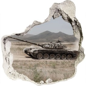 3d lyuk fal dekoráció Tank a sivatagban nd-p-85502732