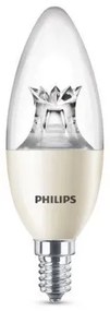 LED lámpa , égő , gyertya , E14 , 8 Watt , 2200-2700K , dimmelhető , Philips DimTone