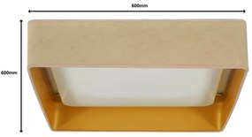 Brilagi-LED Fényerőszabályozható VELVET SQUARE LED/36W/230V Wi-Fi Tuya + távirányító bézs