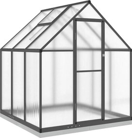 vidaXL antracitszürke alumínium melegház alapvázzal 169 x 169 x 202 cm