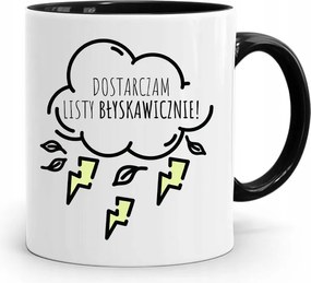 Fekete Bögre Postásnak Leveleket Szállítok fényképes nyomtatással