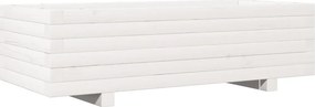 vidaXL fehér tömör fenyő virágláda 90 x 40 x 26,5 cm