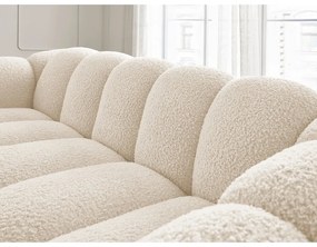 Bézs buklé kanapé 232 cm Hippolyte – Bobochic Paris