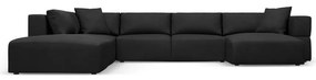 Fekete sarokkanapé (bal oldali-"U" alakú) Esther – Milo Casa
