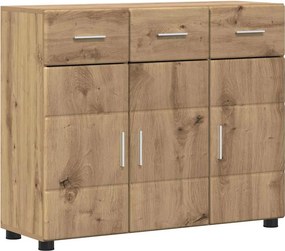 vidaXL Széf polcokkal FLORIN Artisan tölgy 88,5 x 30,5 x 73 cm Faanyag