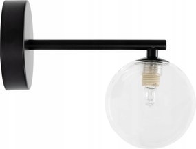 Fali Lámpa Fekete Üveg Gömb Fekete