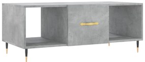Betonszürke szerelt fa dohányzóasztal 102 x 50 x 40 cm