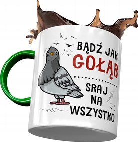 Bögre Zöld Vicces Légy Mint Galamb Ajándék Nyomtatott Fotóval