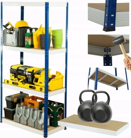 Fém tároló állvány garázs állvány Helios 180x75x50cm 4Px275kg