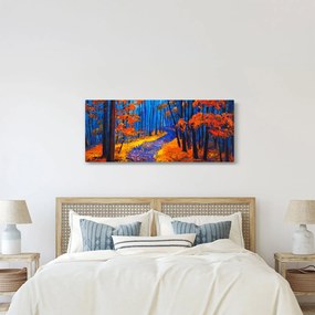 Egy őszi erdő képe (120x50 cm)