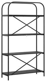 Könyvespolc Musta tammi 80 x 30 x 146 cm Faanyag