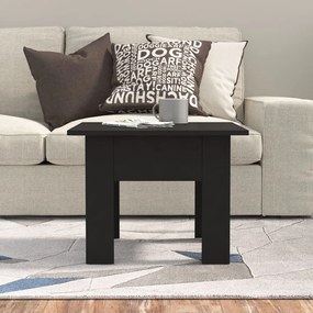 Fekete szerelt fa dohányzóasztal 55 x 55 x 42 cm