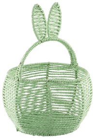 Altom Fonott kosár fülekkel, kerek, 18 x 18 x13/30 cm, zöld