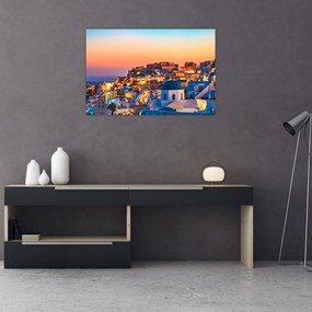 Kép - Santorini alkonyatkor (90x60 cm)