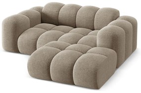 Világosbarna zsenília sarokkanapé (jobb oldali-heverő résszel) Treno – Cosmopolitan Design