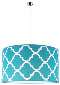 Duolla - Csillár zsinóron MAROKO 1xE27/40W/230V átm. 45 cm türkiz/fehér