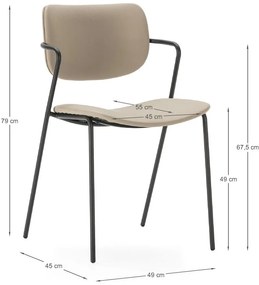 Bézs étkezőszék szett 2 db-os Maika – Marckeric