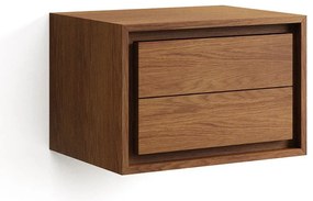 Natúr színű alacsony fali teakfa mosdó alatti szekrény 60x40 cm Kenta – Kave Home